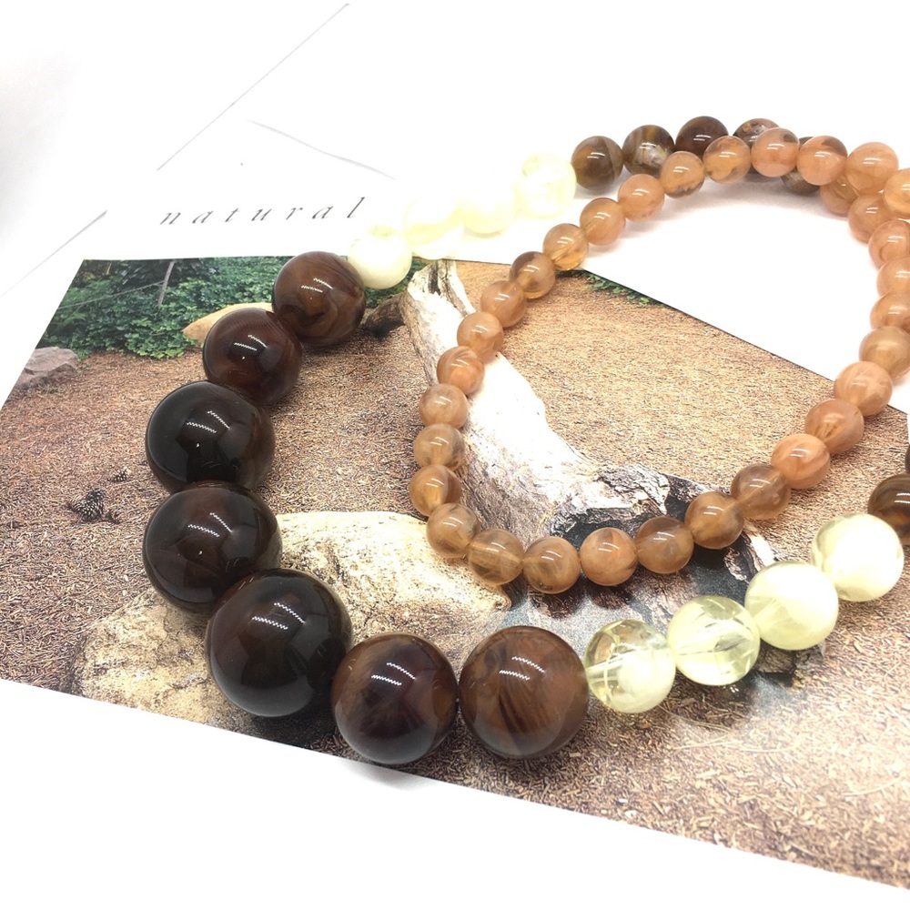 60s Multiple Color Lucite Plastic Marble Necklace - image 7